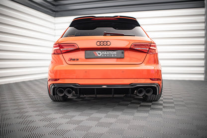 Heckansatz Diffusor V.2 passend für Audi RS3 Sportback 8V FL schwarz Hochglanz