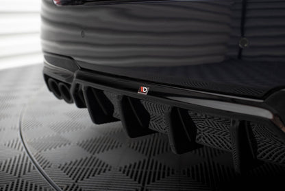 Heckansatz Diffusor V.2 passend für BMW 5er M-Paket F10 / F11 (Doppelauspuff li. re.) schwarz Hochglanz