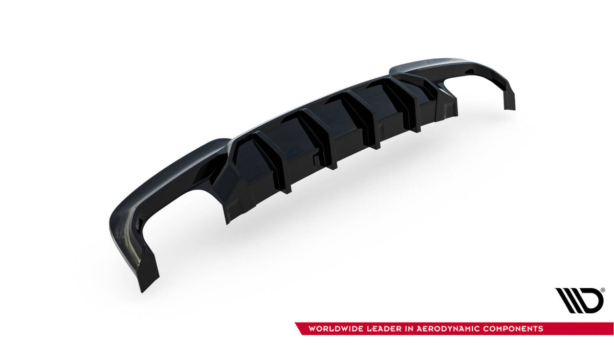 Heckansatz Diffusor V.2 passend für BMW 5er M-Paket F10 / F11 (Doppelauspuff li. re.) schwarz Hochglanz