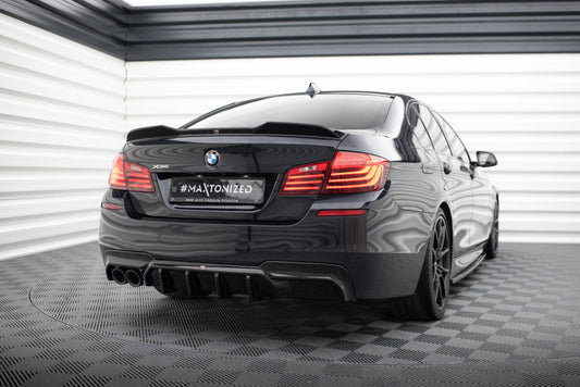 Heckansatz Diffusor V.2 passend für BMW 5er M-Paket F10 / F11 (Doppelauspuff li.) schwarz Hochglanz