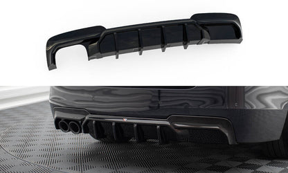 Heckansatz Diffusor V.2 passend für BMW 5er M-Paket F10 / F11 (Doppelauspuff li.) schwarz Hochglanz