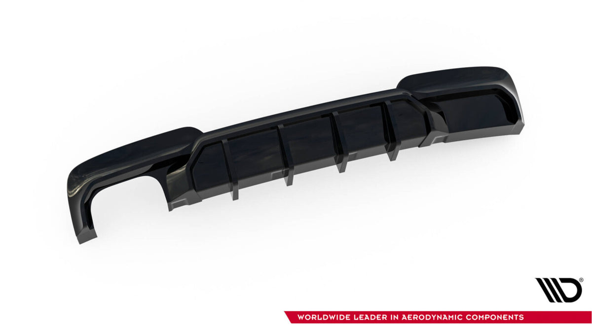 Heckansatz Diffusor V.2 passend für BMW 5er M-Paket F10 / F11 (Doppelauspuff li.) schwarz Hochglanz