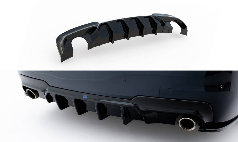 Heckansatz Diffusor V.2 passend für BMW 5er M-Paket F10 / F11 (Einzelauspuff li. re.) schwarz Hochglanz