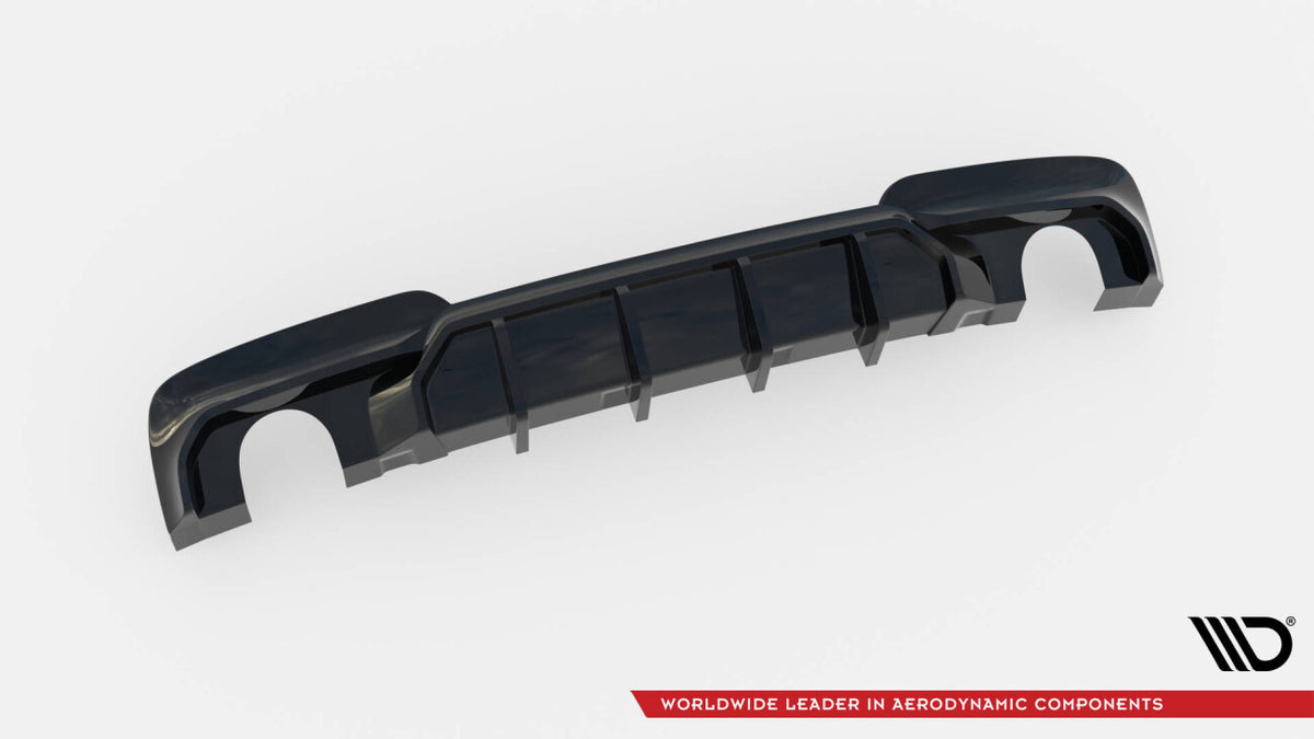Heckansatz Diffusor V.2 passend für BMW 5er M-Paket F10 / F11 (Einzelauspuff li. re.) schwarz Hochglanz