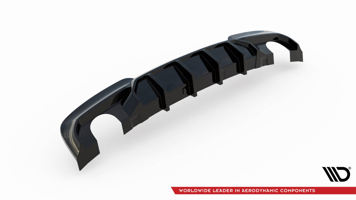 Heckansatz Diffusor V.2 passend für BMW 5er M-Paket F10 / F11 (Einzelauspuff li. re.) schwarz Hochglanz