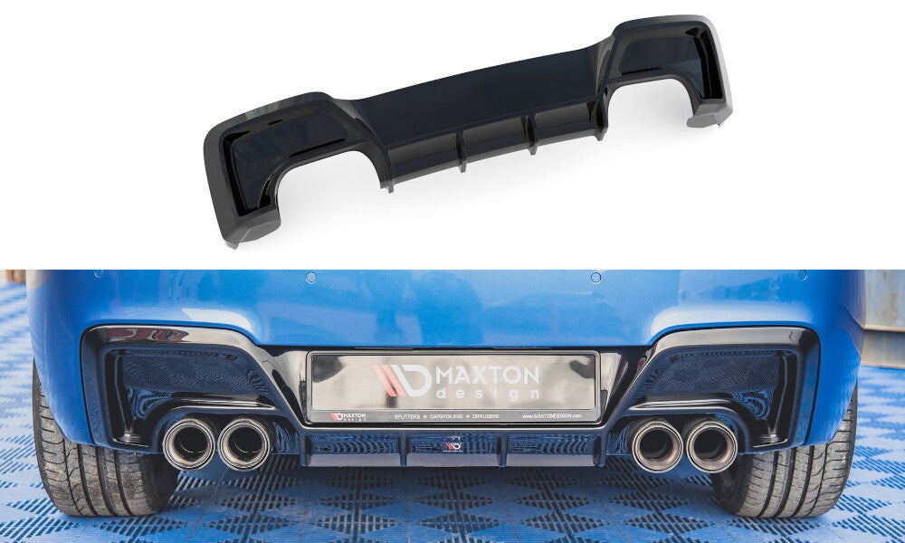 Heckansatz Diffusor V.2 passend für BMW M135i F20 schwarz Hochglanz