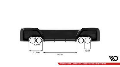 Heckansatz Diffusor V.2 passend für BMW M135i F20 schwarz Hochglanz