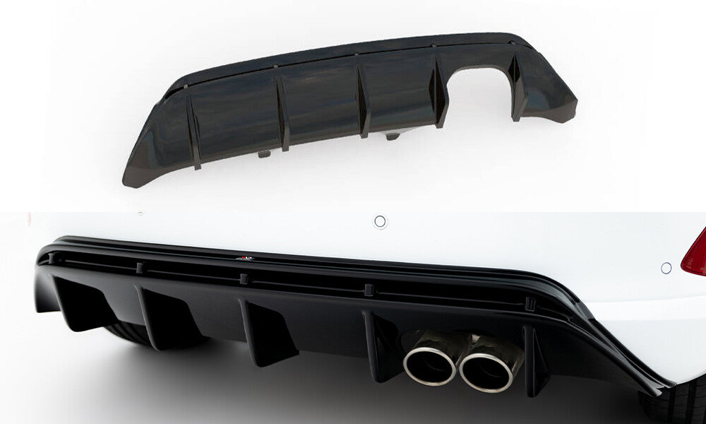 Heckansatz Diffusor V.2 passend für Ford FIesta Mk8 ST schwarz Hochglanz