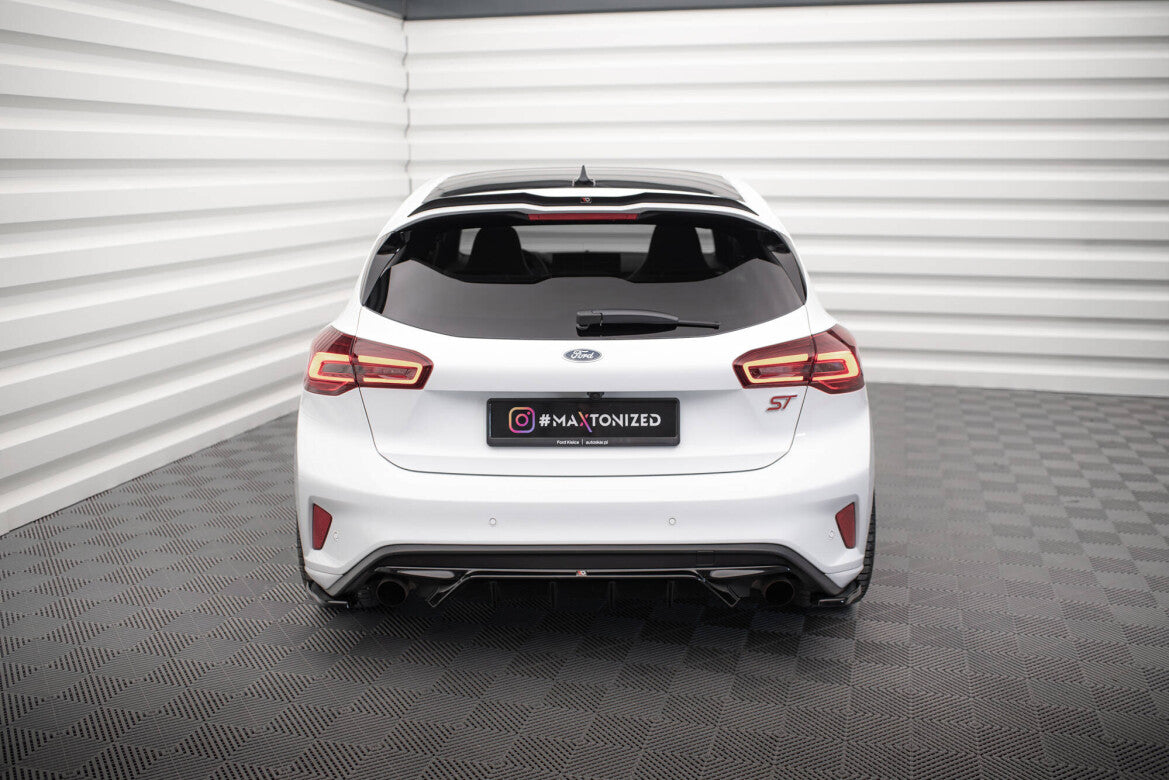 Heckansatz Diffusor V.2 passend für Ford Focus Hatchback ST Mk4 schwarz Hochglanz