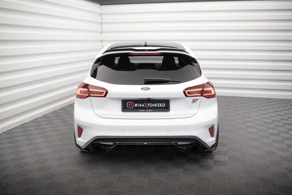 Heckansatz Diffusor V.2 passend für Ford Focus Hatchback ST Mk4 schwarz Hochglanz