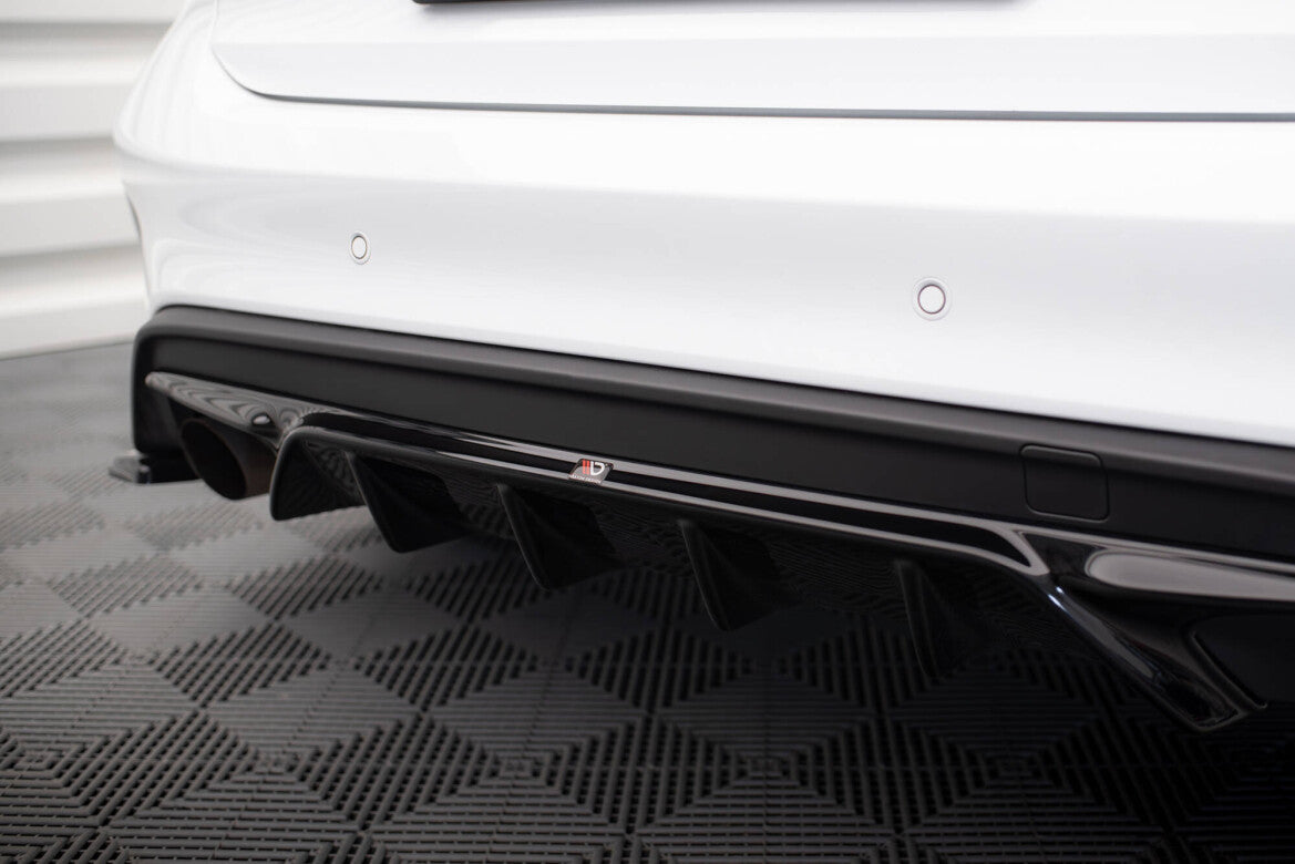 Heckansatz Diffusor V.2 passend für Ford Focus Hatchback ST Mk4 schwarz Hochglanz