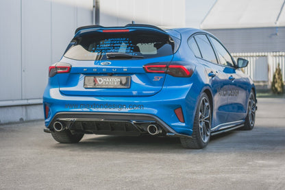 Heckansatz Diffusor V.2 passend für Ford Focus Hatchback ST Mk4 schwarz Hochglanz