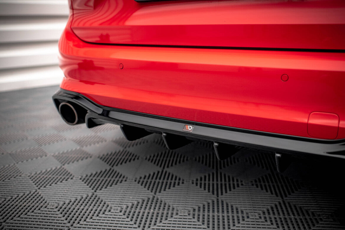 Heckansatz Diffusor V.2 passend für Ford Focus Kombi ST Mk4 schwarz Hochglanz