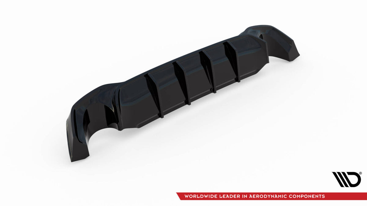 Heckansatz Diffusor V.2 passend für Ford Focus Kombi ST Mk4 schwarz Hochglanz