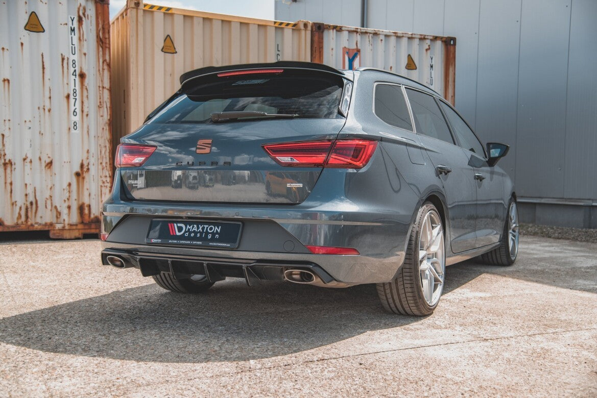 Heckansatz Diffusor V.2 passend für Seat Leon CUPRA ST Mk3 FL schwarz Hochglanz