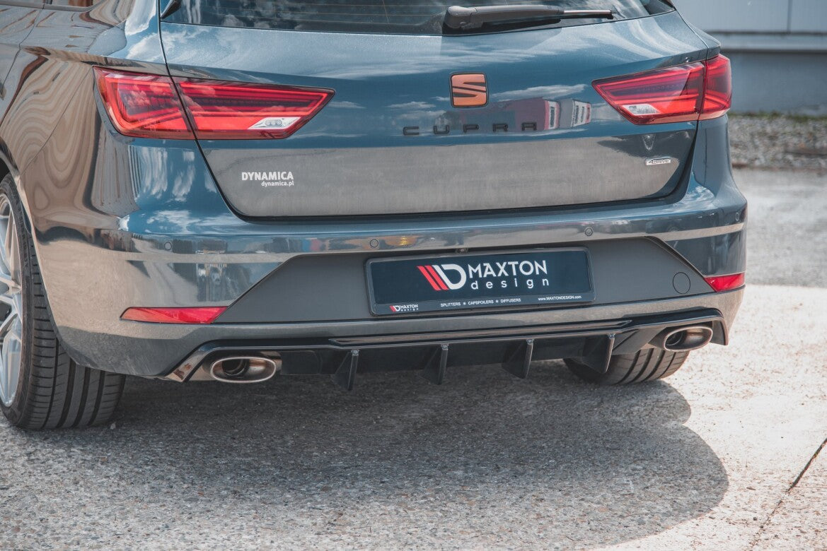 Heckansatz Diffusor V.2 passend für Seat Leon CUPRA ST Mk3 FL schwarz Hochglanz