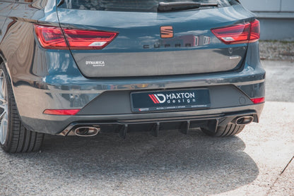 Heckansatz Diffusor V.2 passend für Seat Leon CUPRA ST Mk3 FL schwarz Hochglanz