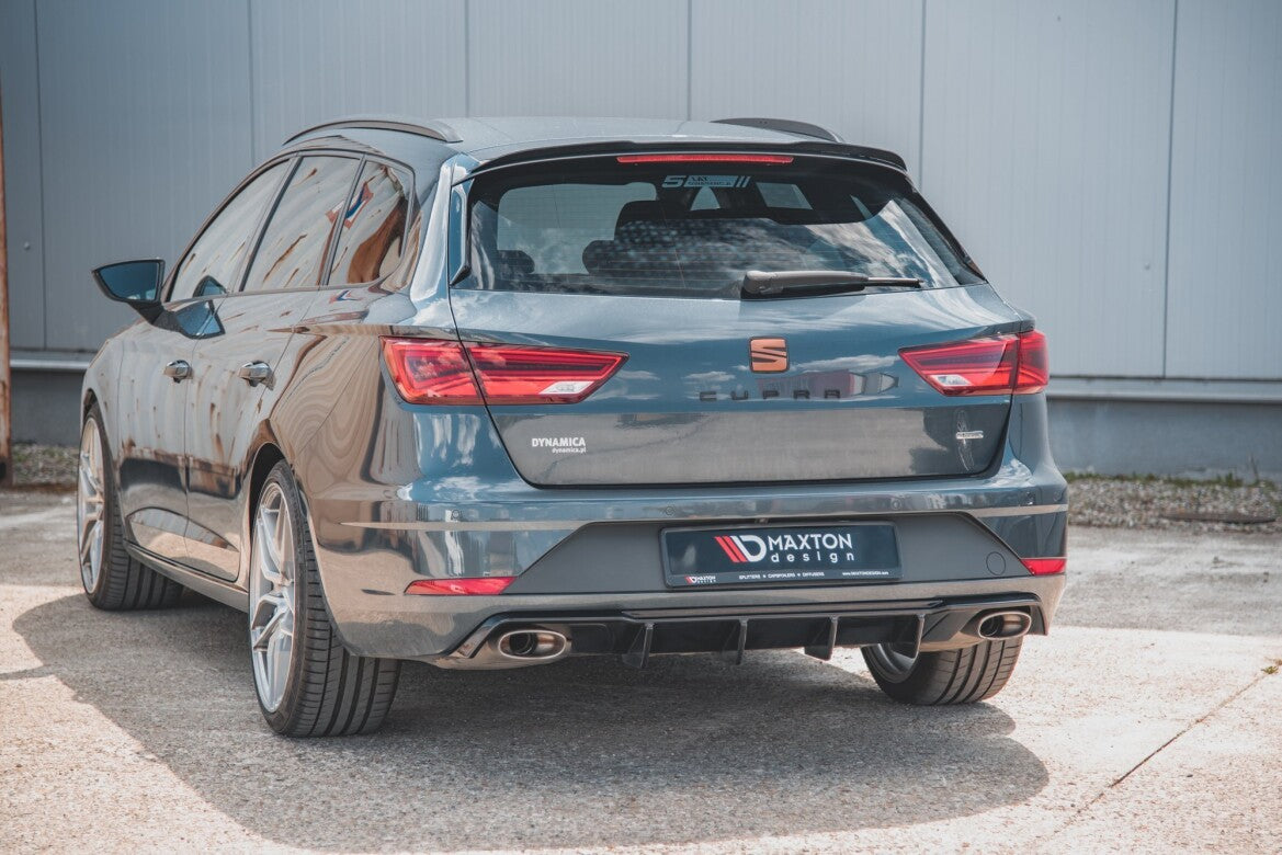 Heckansatz Diffusor V.2 passend für Seat Leon CUPRA ST Mk3 FL schwarz Hochglanz