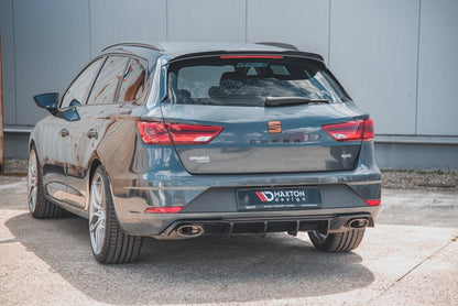 Heckansatz Diffusor V.2 passend für Seat Leon CUPRA ST Mk3 FL schwarz Hochglanz