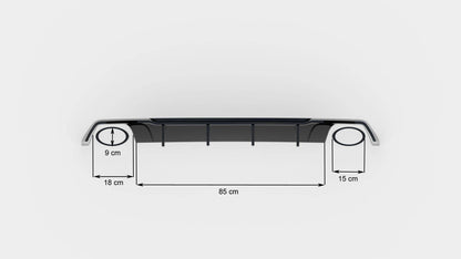 Heckansatz Diffusor V.2 passend für Seat Leon CUPRA ST Mk3 FL schwarz Hochglanz