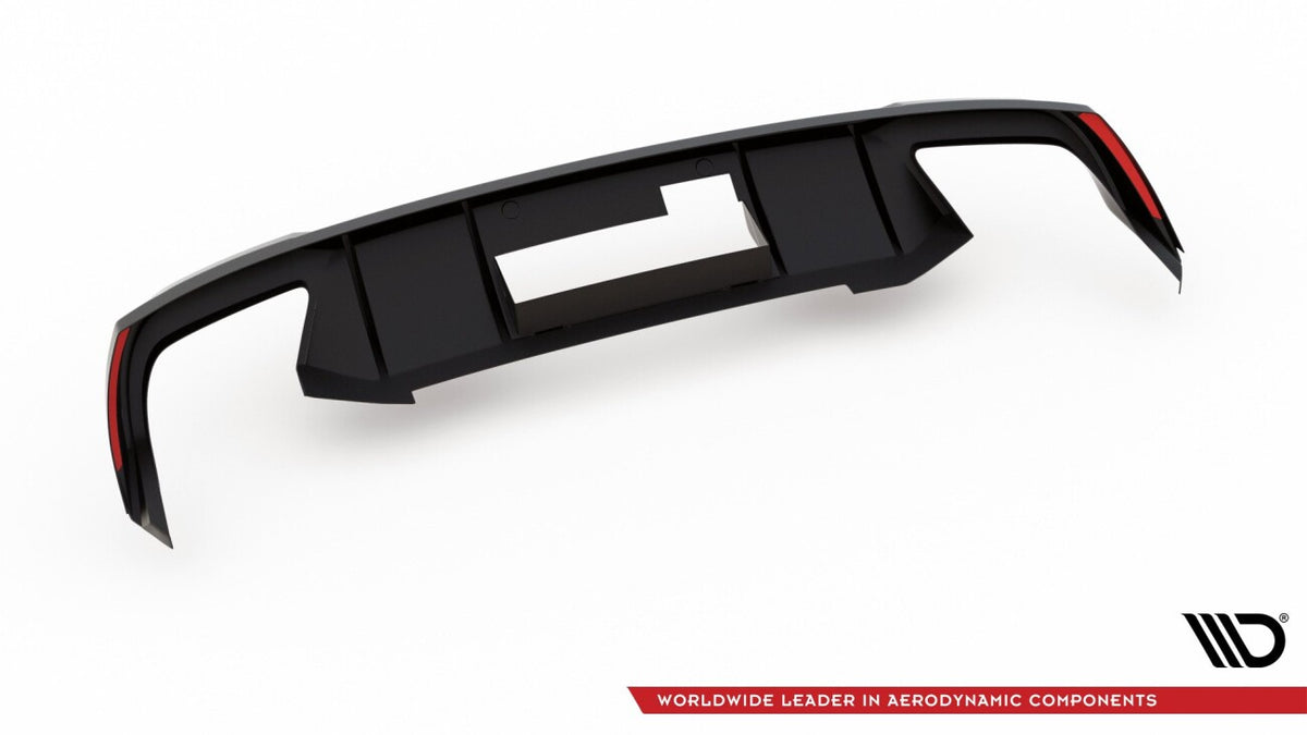Heckansatz Diffusor V.2 passend für Skoda Octavia RS Mk3 / Mk3 FL Hatchback / Kombi schwarz Hochglanz