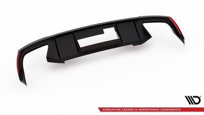 Heckansatz Diffusor V.2 passend für Skoda Octavia RS Mk3 / Mk3 FL Hatchback / Kombi schwarz Hochglanz