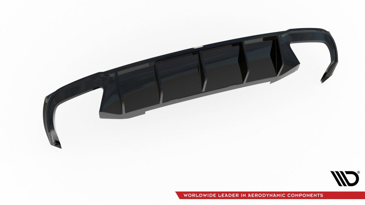 Heckansatz Diffusor V.2 passend für Skoda Octavia RS Mk3 / Mk3 FL Hatchback / Kombi schwarz Hochglanz