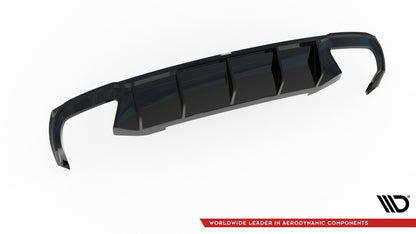 Heckansatz Diffusor V.2 passend für Skoda Octavia RS Mk3 / Mk3 FL Hatchback / Kombi schwarz Hochglanz