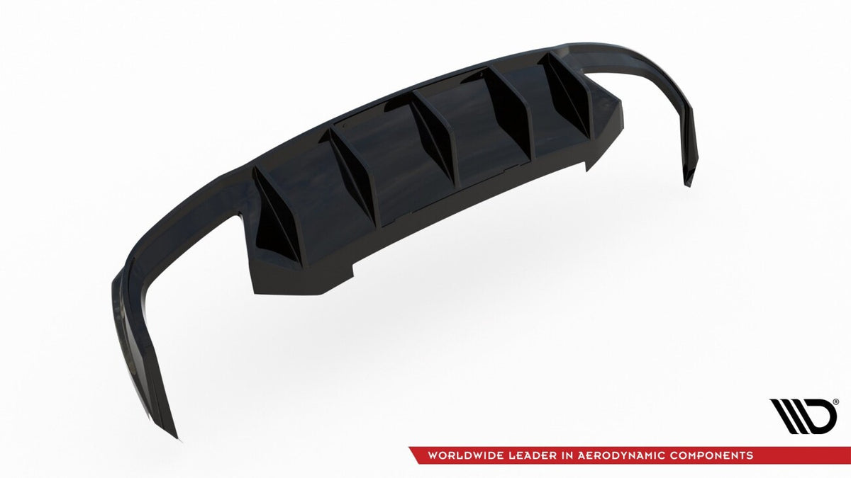 Heckansatz Diffusor V.2 passend für Skoda Octavia RS Mk3 / Mk3 FL Hatchback / Kombi schwarz Hochglanz