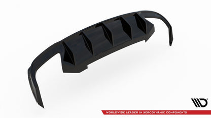 Heckansatz Diffusor V.2 passend für Skoda Octavia RS Mk3 / Mk3 FL Hatchback / Kombi schwarz Hochglanz
