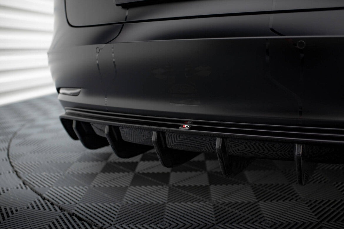 Heckansatz Diffusor V.2 passend für Tesla Model 3 schwarz Hochglanz