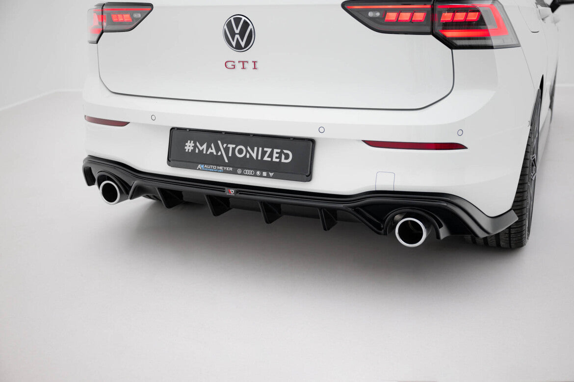 Heckansatz Diffusor V.2 passend für VW Golf GTI Mk8 schwarz Hochglanz