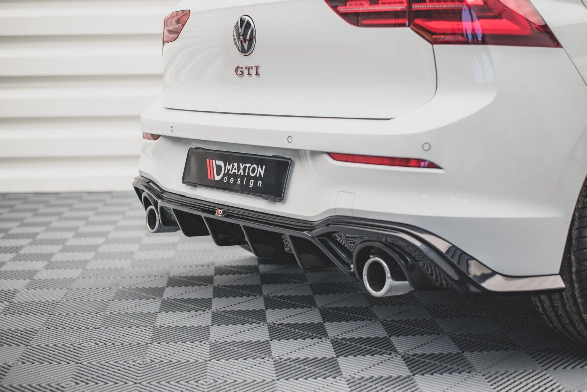 Heckansatz Diffusor V.2 passend für VW Golf GTI Mk8 schwarz Hochglanz