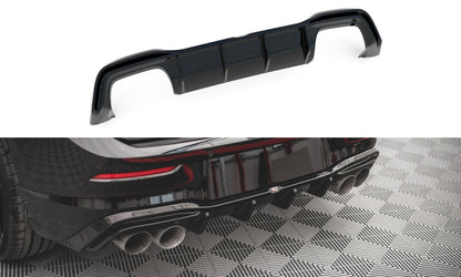 Heckansatz Diffusor V.2 passend für VW Golf R Hatchback Mk8 FL schwarz Hochglanz