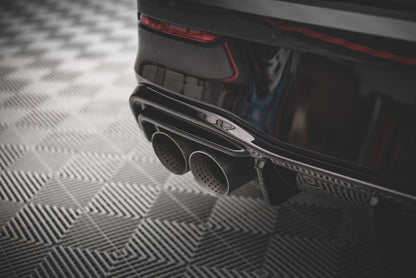 Heckansatz Diffusor V.2 passend für VW Golf R Hatchback Mk8 FL schwarz Hochglanz
