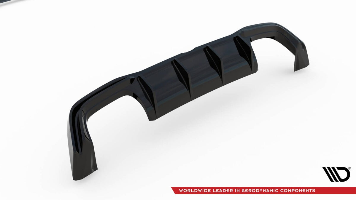 Heckansatz Diffusor V.2 passend für VW Golf R Hatchback Mk8 FL schwarz Hochglanz