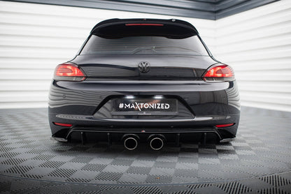 Heckansatz Diffusor V.2 passend für VW Scirocco Mk3 (R32 Auspuff) schwarz Hochglanz