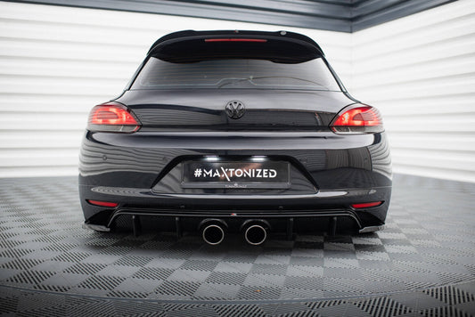 Heckansatz Diffusor V.2 passend für VW Scirocco Mk3 (R32 Auspuff) schwarz Hochglanz