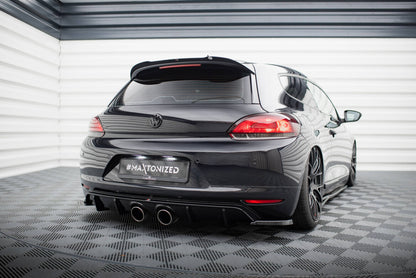 Heckansatz Diffusor V.2 passend für VW Scirocco Mk3 (R32 Auspuff) schwarz Hochglanz