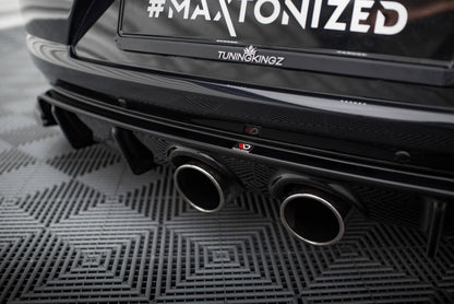 Heckansatz Diffusor V.2 passend für VW Scirocco Mk3 (R32 Auspuff) schwarz Hochglanz