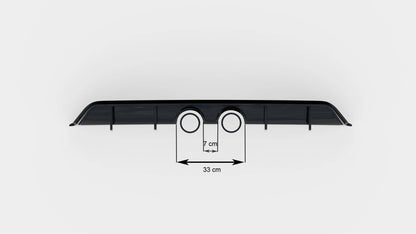 Heckansatz Diffusor V.2 passend für VW Scirocco Mk3 (R32 Auspuff) schwarz Hochglanz