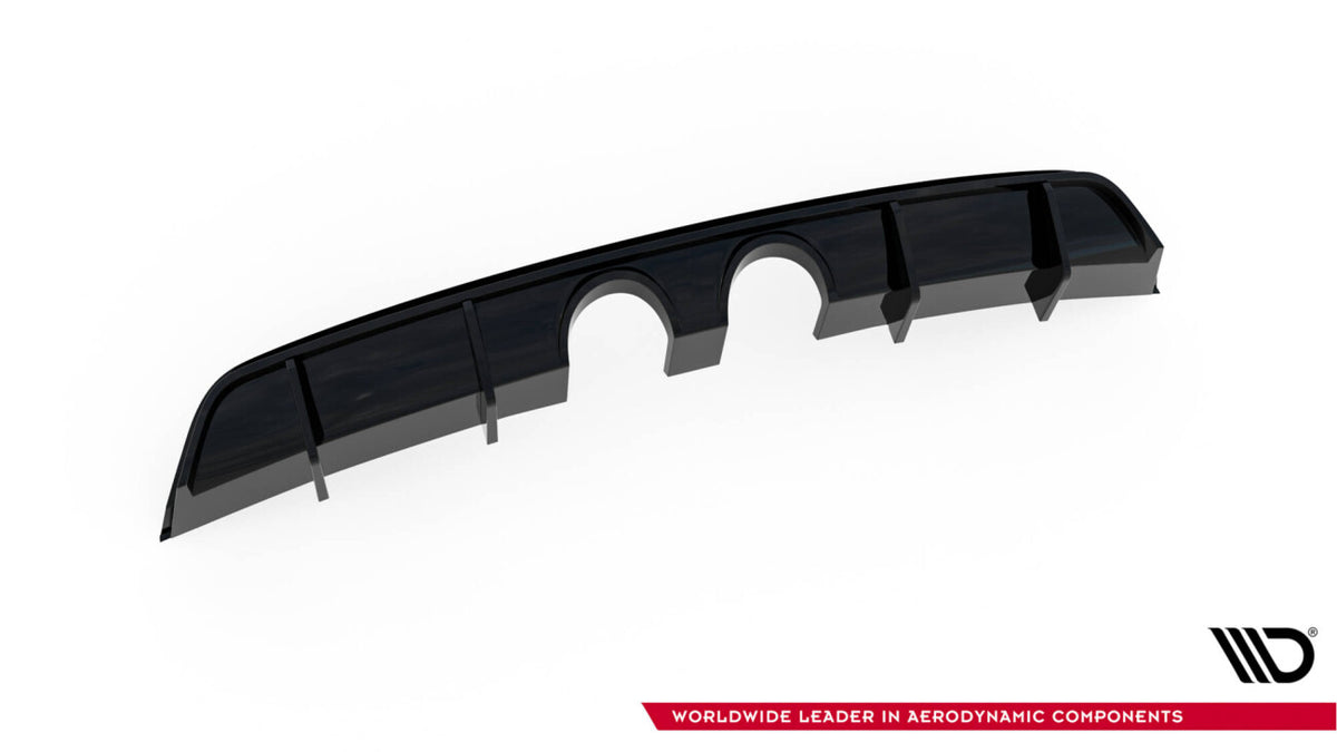 Heckansatz Diffusor V.2 passend für VW Scirocco Mk3 (R32 Auspuff) schwarz Hochglanz