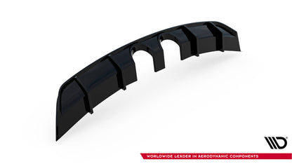Heckansatz Diffusor V.2 passend für VW Scirocco Mk3 (R32 Auspuff) schwarz Hochglanz
