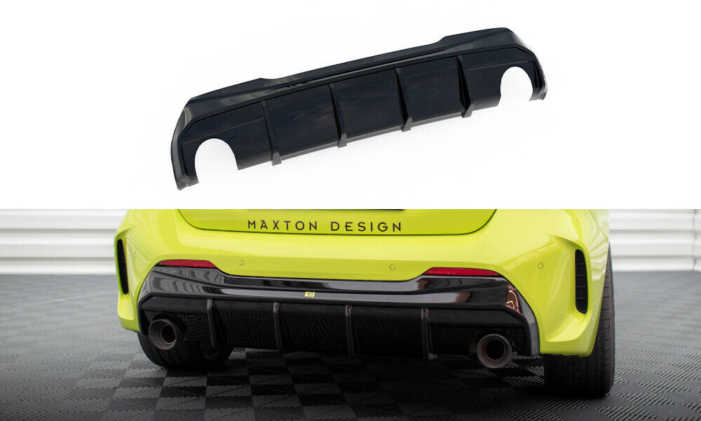 Heckansatz Diffusor V.3 passend für BMW 1er F40 M-Paket/ M135i / 128ti (Einzelauspuff li. re.) schwarz Hochglanz