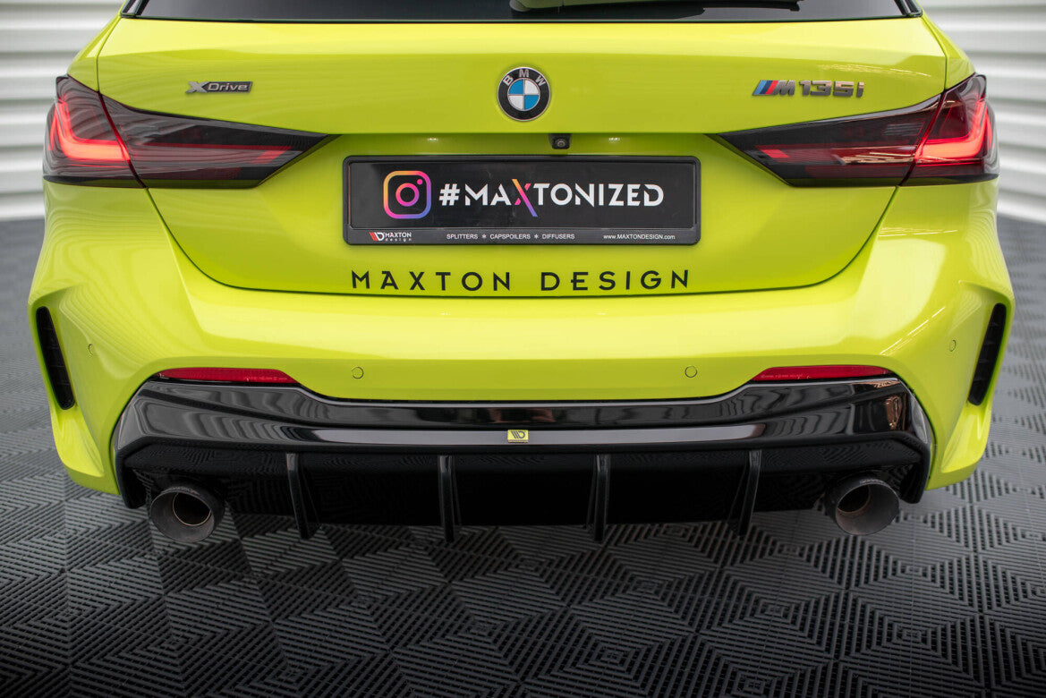 Heckansatz Diffusor V.3 passend für BMW 1er F40 M-Paket/ M135i / 128ti (Einzelauspuff li. re.) schwarz Hochglanz