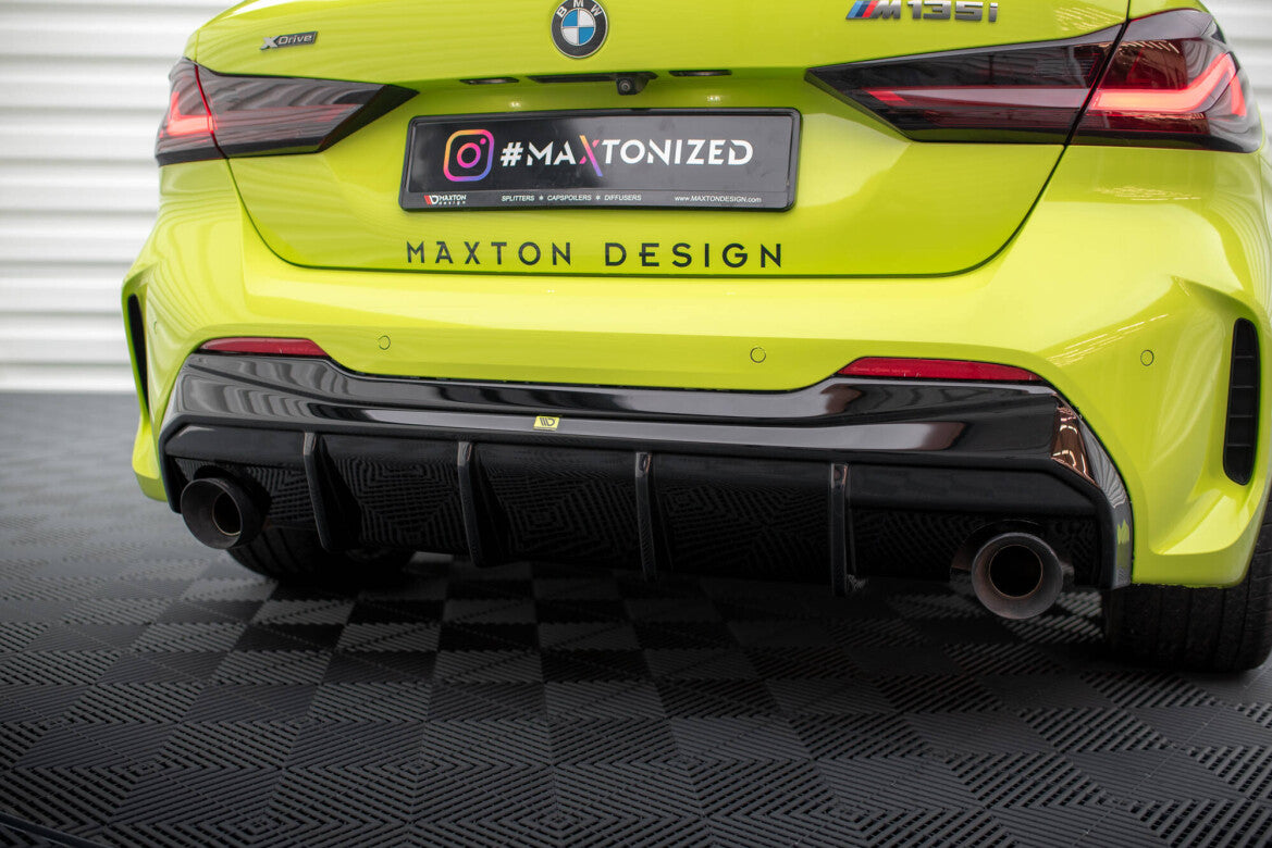 Heckansatz Diffusor V.3 passend für BMW 1er F40 M-Paket/ M135i / 128ti (Einzelauspuff li. re.) schwarz Hochglanz