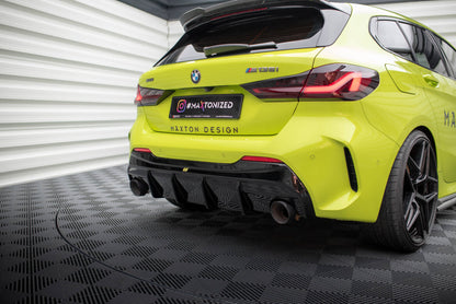 Heckansatz Diffusor V.3 passend für BMW 1er F40 M-Paket/ M135i / 128ti (Einzelauspuff li. re.) schwarz Hochglanz