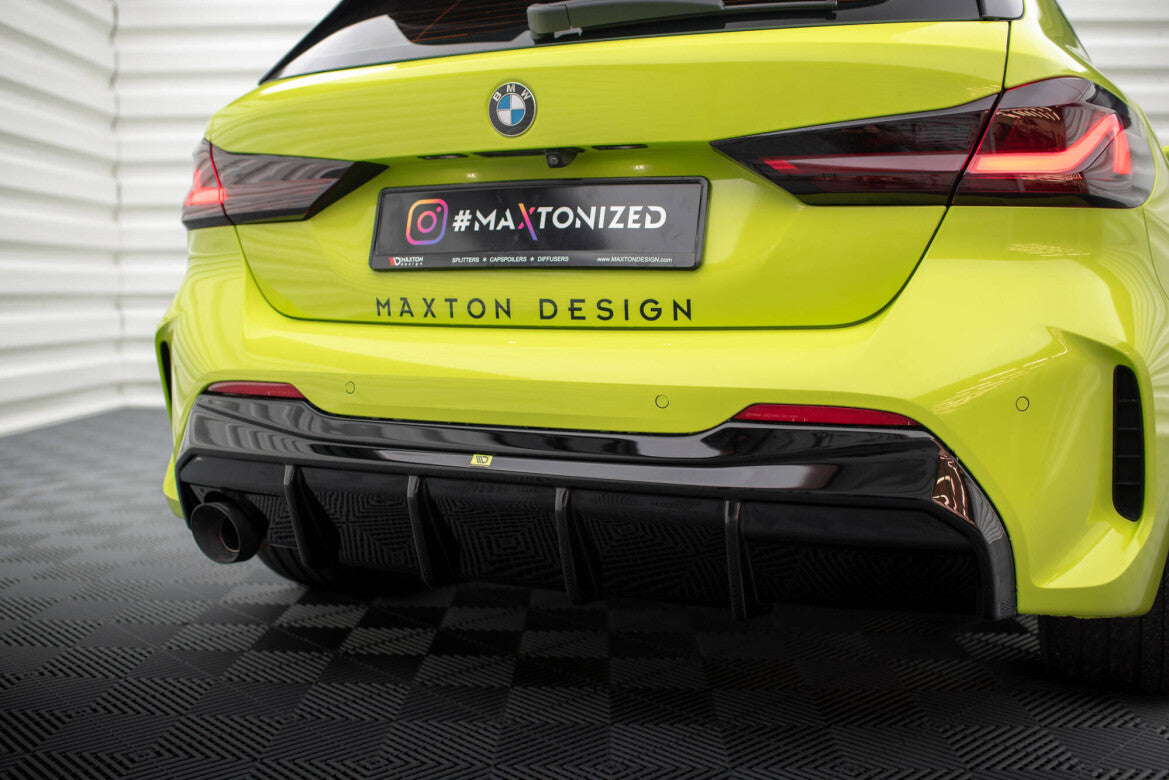 Heckansatz Diffusor V.3 passend für BMW 1er M-Paket / 128ti F40 (Einzelauspuff li.) schwarz Hochglanz