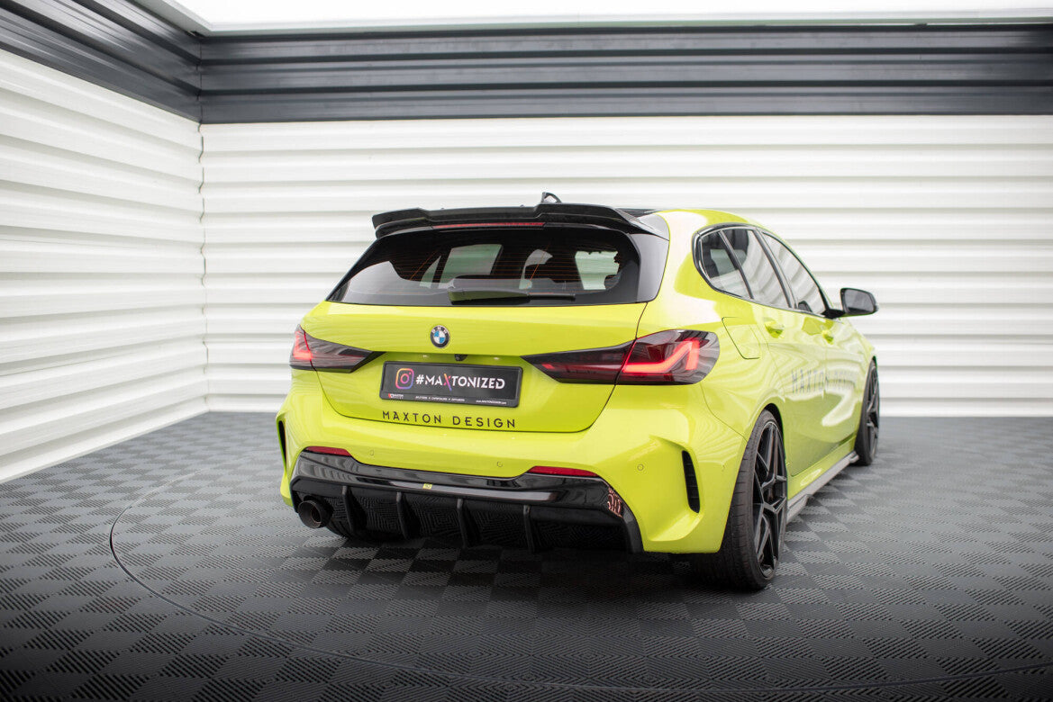 Heckansatz Diffusor V.3 passend für BMW 1er M-Paket / 128ti F40 (Einzelauspuff li.) schwarz Hochglanz
