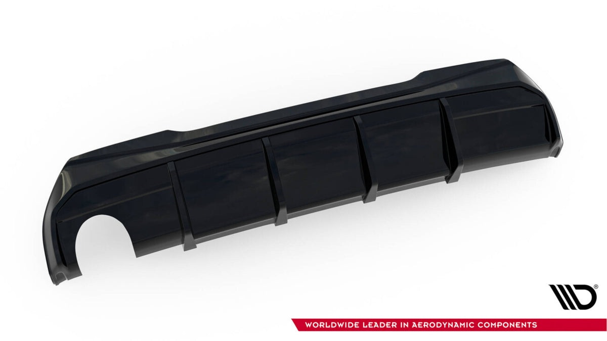Heckansatz Diffusor V.3 passend für BMW 1er M-Paket / 128ti F40 (Einzelauspuff li.) schwarz Hochglanz